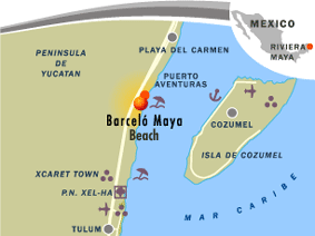 mapa barcelo riviera maya