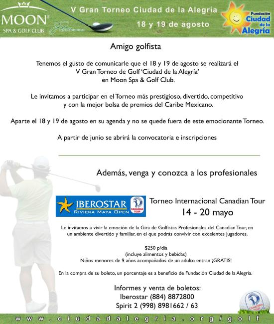 Torneo de golf en Mexico Caribe mexicano Cancun