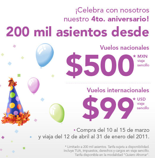 Volaris.com oferta de pasajes aereos