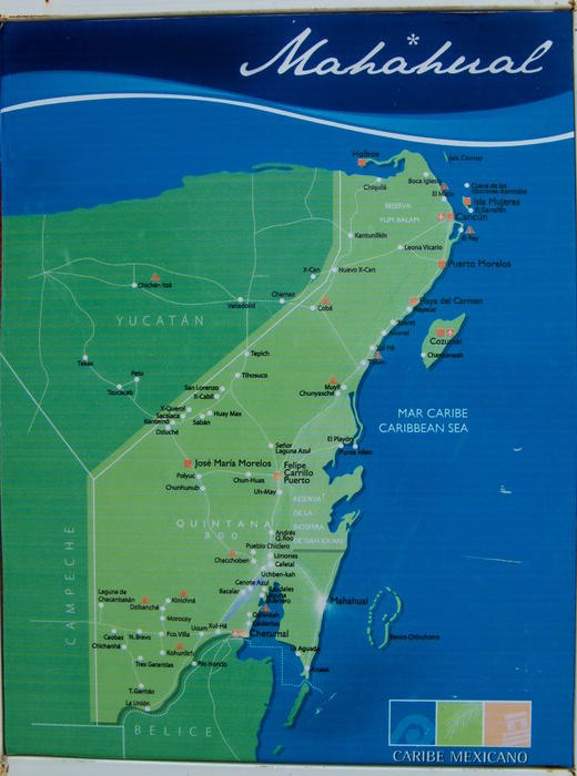 mapa mahahual